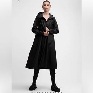 Stutterheim black rubberised cotton rain coat